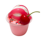 Cherry Dreams thick and glossy cherry-scented slime with clay ice cream topper and cherry charm